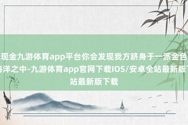 现金九游体育app平台你会发现我方跻身于一派金色的海洋之中-九游体育app官网下载IOS/安卓全站最新版下载