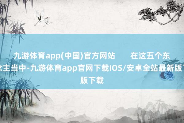 九游体育app(中国)官方网站       在这五个东说念主当中-九游体育app官网下载IOS/安卓全站最新版下载