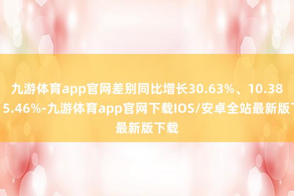 九游体育app官网差别同比增长30.63%、10.38%、5.46%-九游体育app官网下载IOS/安卓全站最新版下载